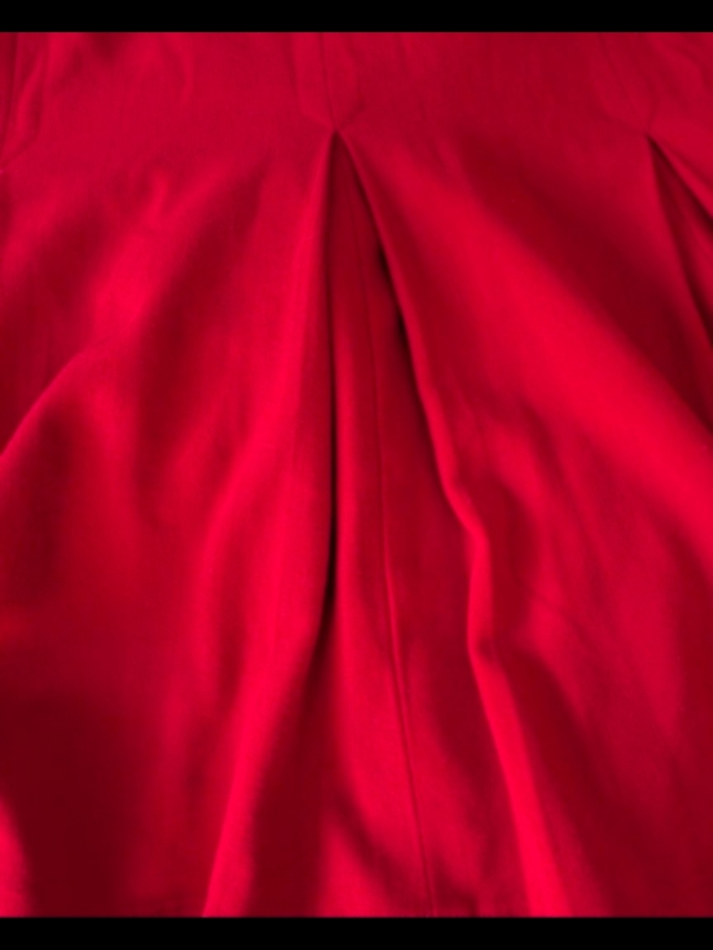 Retro Red Flared Skirt Classic A-Line With Pleats And Drop Waist - Picture 7 of 9